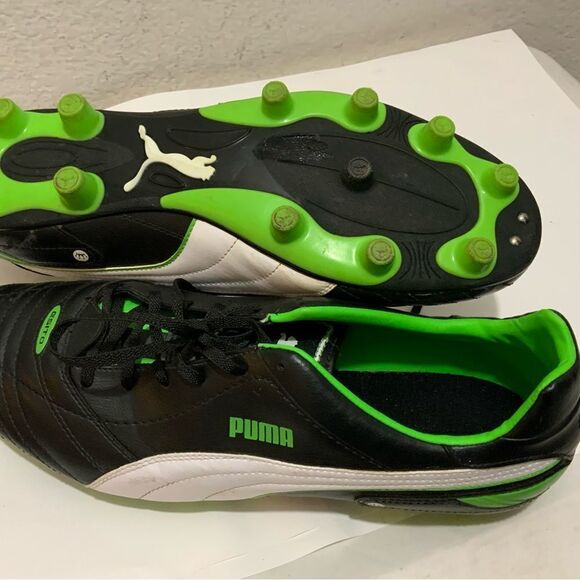 Puma Football Size 14US Esito Soft Ground Black Leather Boots Cleats - Picture 11 of 12